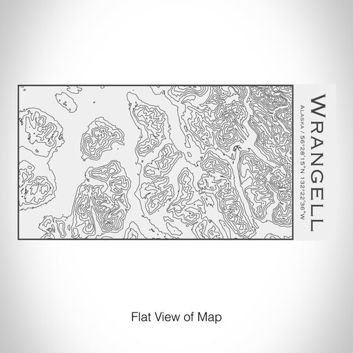 Rendered View of Wrangell Alaska Map on 17oz Stainless Steel Insulated Cola Bottle in White