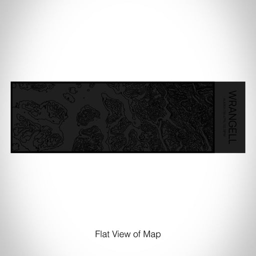 Rendered View of Wrangell Alaska Map on 10oz Stainless Steel Insulated Cup in Matte Black with Sliding Lid