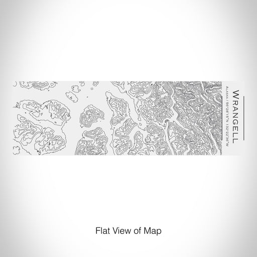 Rendered View of Wrangell Alaska Map on 10oz Stainless Steel Insulated Cup with Sliding Lid in White