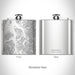 Rendered View of Wrangell Alaska Map on 6oz Stainless Steel Flask