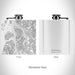 Rendered View of Wrangell Alaska Map on 6oz Stainless Steel Flask in White