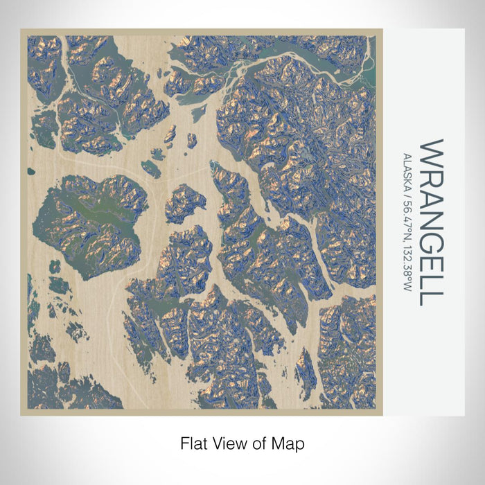 Rendered View of Wrangell Alaska Map on 17oz Stainless Steel Insulated Tumbler in Afternoon Map Style