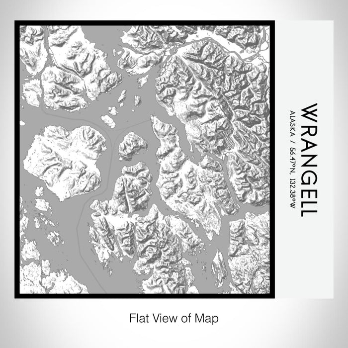 Rendered View of Wrangell Alaska Map on 17oz Stainless Steel Insulated Tumbler in Classic Map Style