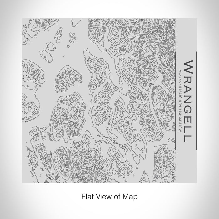 Rendered View of Wrangell Alaska Map on 17oz Stainless Steel Insulated Tumbler