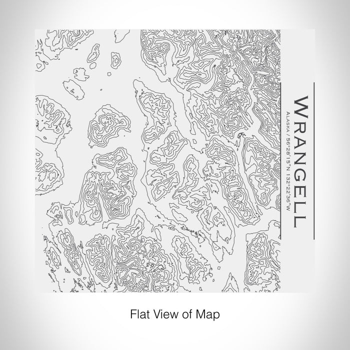 Rendered View of Wrangell Alaska Map on 17oz Stainless Steel Insulated Tumbler in White