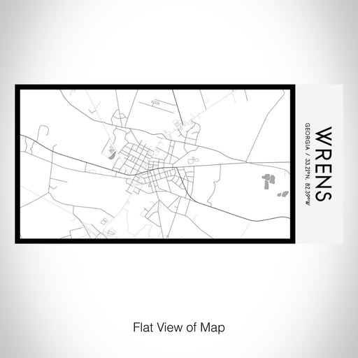 Rendered View of Wrens Georgia Map on 17oz Stainless Steel Insulated Bottle with printed classic style map