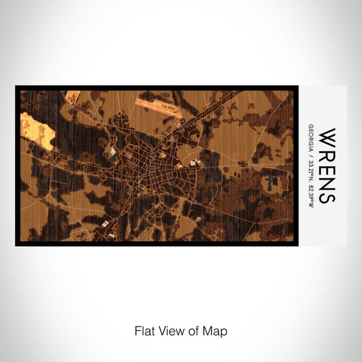 Rendered View of Wrens Georgia Map on 17oz Stainless Steel Insulated Bottle with printed ember style map