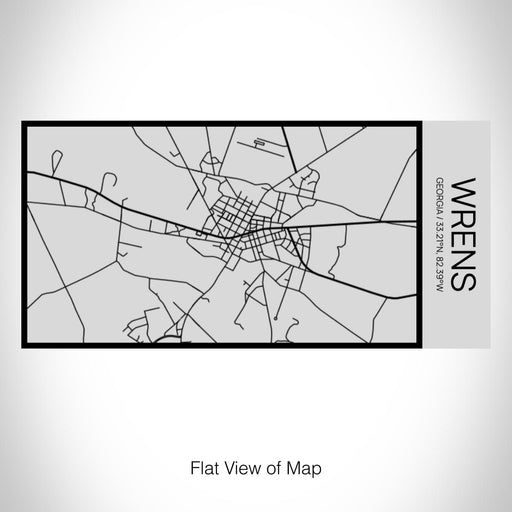 Rendered View of Wrens Georgia Map on 17oz Stainless Steel Insulated Cola Bottle in Stainless