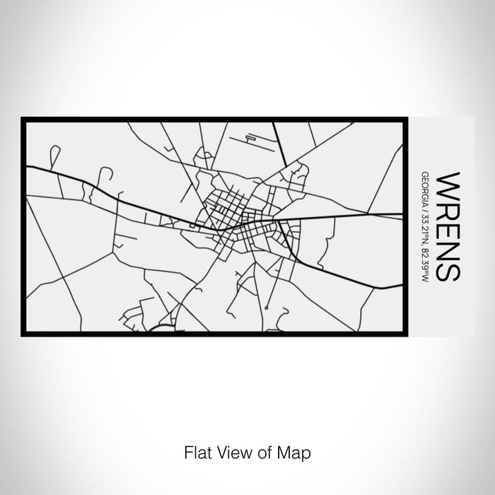 Rendered View of Wrens Georgia Map on 17oz Stainless Steel Insulated Cola Bottle in Stainless in Matte White