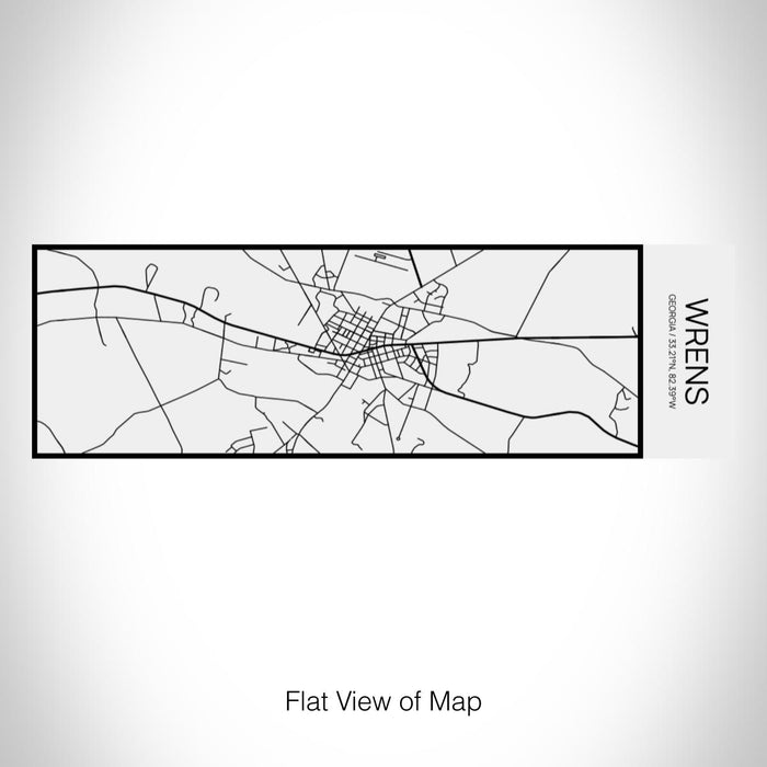 Rendered View of Wrens Georgia Map on 10oz Stainless Steel Insulated Cup in Matte White with Sliding Lid