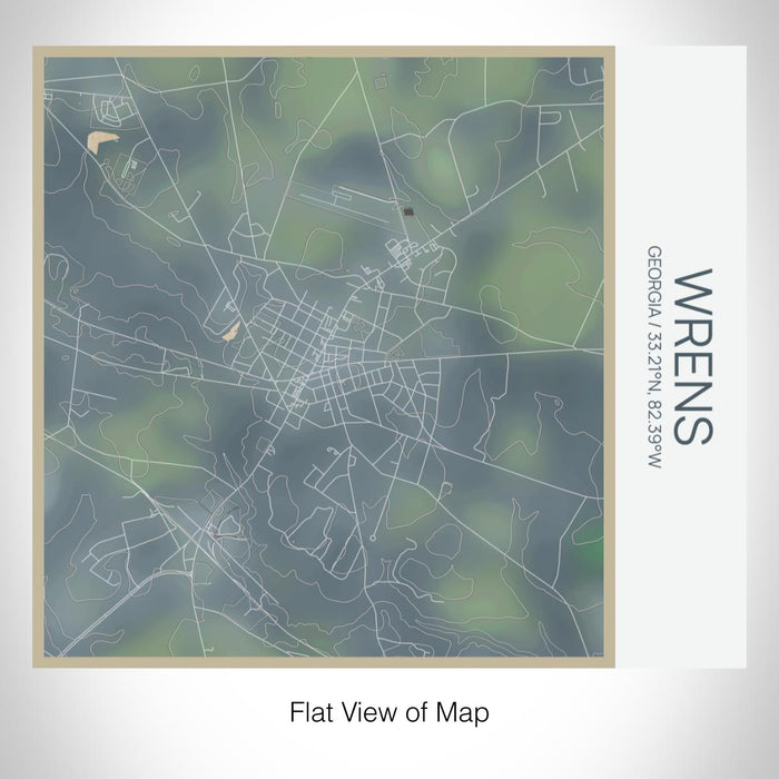 Rendered View of Wrens Georgia Map on 17oz Stainless Steel Insulated Tumbler in Afternoon Map Style