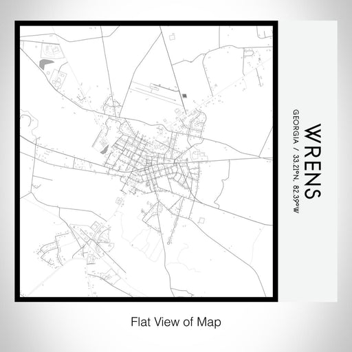 Rendered View of Wrens Georgia Map on 17oz Stainless Steel Insulated Tumbler in Classic Map Style