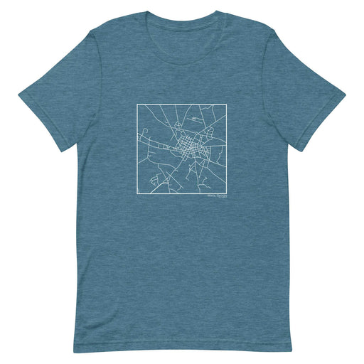 Wrens Georgia  Map Unisex T-Shirt with City inscription in Heather Teal