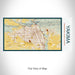 Rendered View of Yakima Washington Map on 17oz Stainless Steel Insulated Bottle with printed woodblock style map