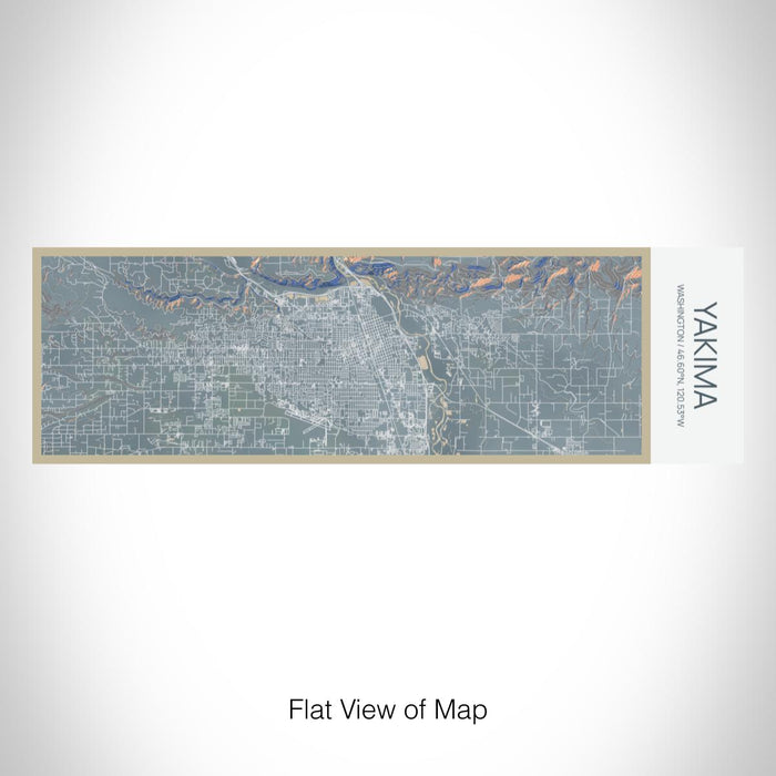 Rendered View of Yakima Washington Map on 10oz Stainless Steel Insulated Cup in Afternoon with Sliding Lid
