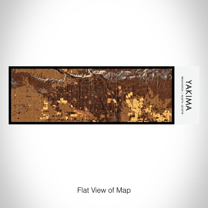 Rendered View of Yakima Washington Map on 10oz Stainless Steel Insulated Cup in Ember with Sliding Lid