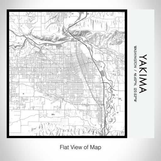 Rendered View of Yakima Washington Map on 17oz Stainless Steel Insulated Tumbler in Classic Map Style