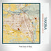 Rendered View of Yakima Washington Map on 17oz Stainless Steel Insulated Tumbler in Woodblock Map Style