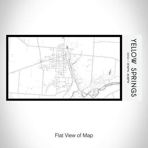 Rendered View of Yellow Springs Ohio Map on 17oz Stainless Steel Insulated Bottle with printed classic style map