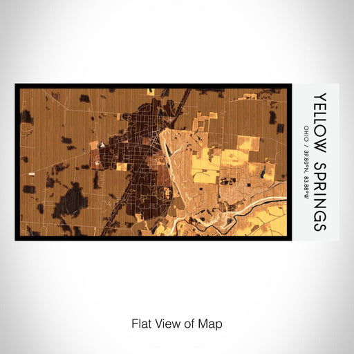 Rendered View of Yellow Springs Ohio Map on 17oz Stainless Steel Insulated Bottle with printed ember style map