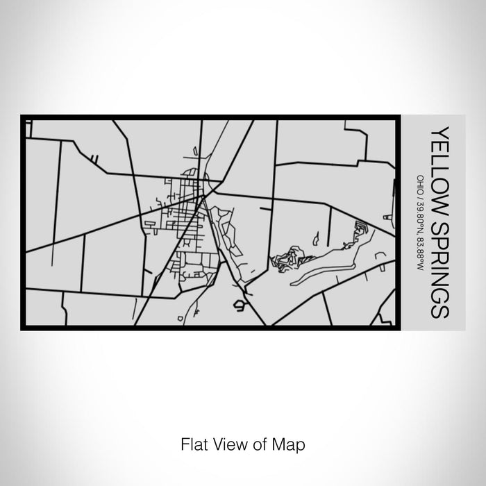Rendered View of Yellow Springs Ohio Map on 17oz Stainless Steel Insulated Cola Bottle in Stainless