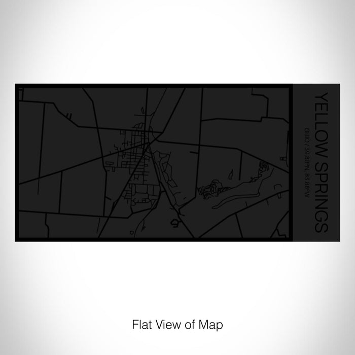 Rendered View of Yellow Springs Ohio Map on 17oz Stainless Steel Insulated Cola Bottle in Stainless in Matte Black