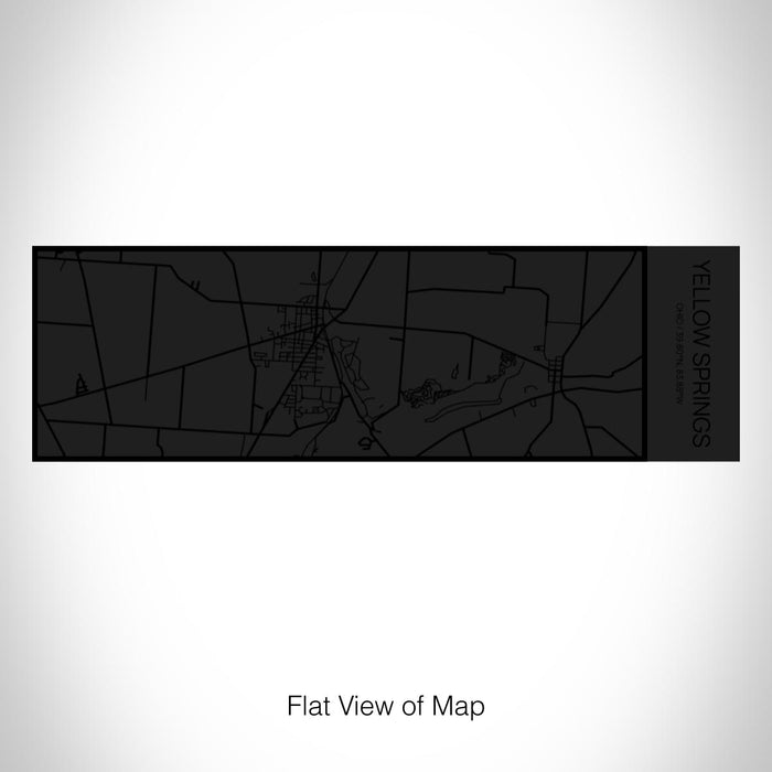 Rendered View of Yellow Springs Ohio Map on 10oz Stainless Steel Insulated Cup in Matte Black with Sliding Lid