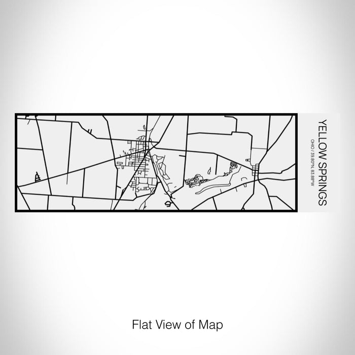 Rendered View of Yellow Springs Ohio Map on 10oz Stainless Steel Insulated Cup in Matte White with Sliding Lid