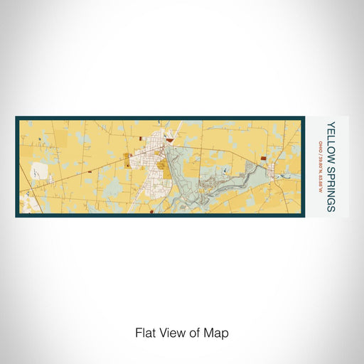 Rendered View of Yellow Springs Ohio Map on 10oz Stainless Steel Insulated Cup in Woodblock with Sliding Lid