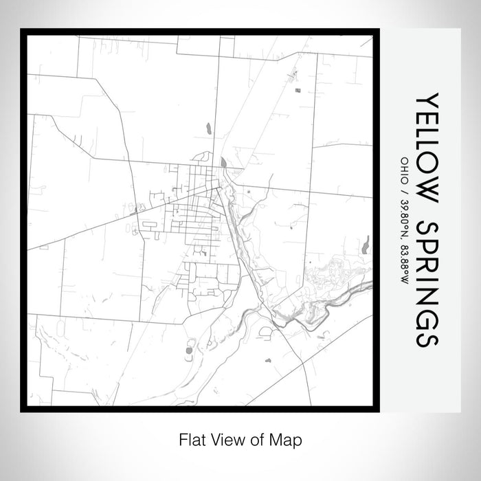 Rendered View of Yellow Springs Ohio Map on 17oz Stainless Steel Insulated Tumbler in Classic Map Style