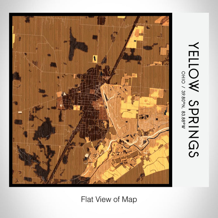 Rendered View of Yellow Springs Ohio Map on 17oz Stainless Steel Insulated Tumbler in Ember Map Style