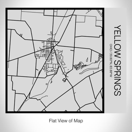 Rendered View of Yellow Springs Ohio Map on 17oz Stainless Steel Insulated Tumbler in Tactile Lines with Succulent in Background