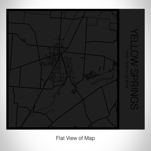 Rendered View of Yellow Springs Ohio Map on 17oz Stainless Steel Insulated Tumbler in Matte Black with Tactile Lines