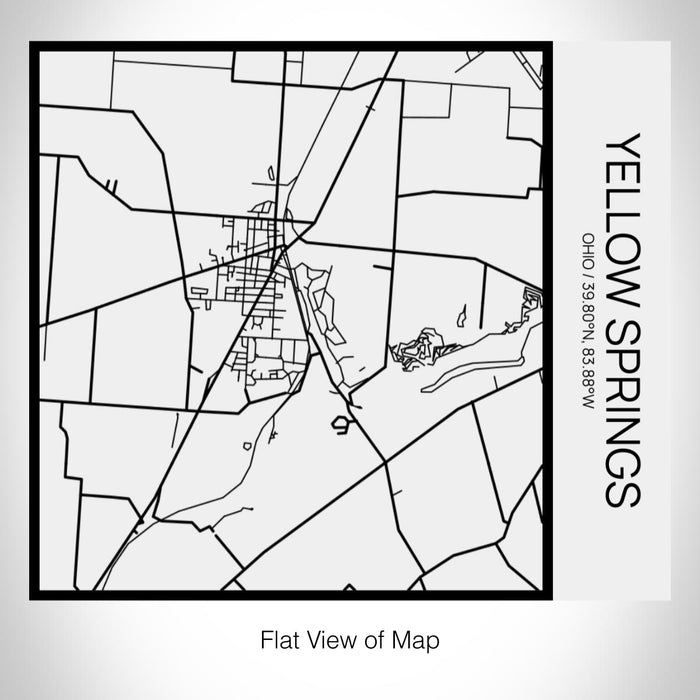 Rendered View of Yellow Springs Ohio Map on 17oz Stainless Steel Insulated Tumbler in Matte White with Tactile Lines