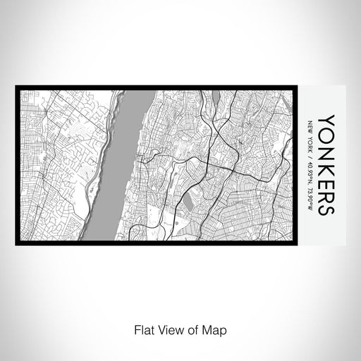 Rendered View of Yonkers New York Map on 17oz Stainless Steel Insulated Bottle with printed classic style map