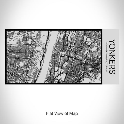 Rendered View of Yonkers New York Map on 17oz Stainless Steel Insulated Cola Bottle in Stainless