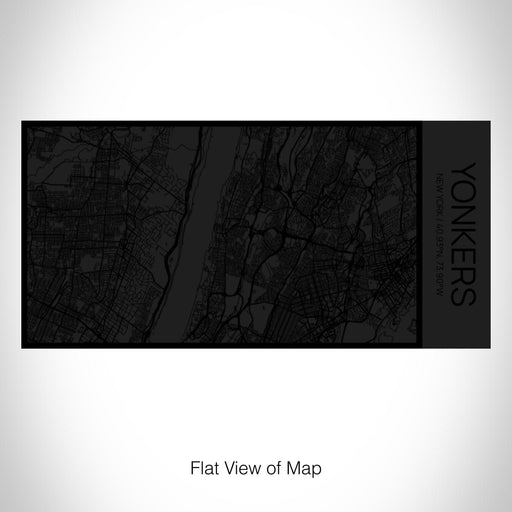 Rendered View of Yonkers New York Map on 17oz Stainless Steel Insulated Cola Bottle in Stainless in Matte Black