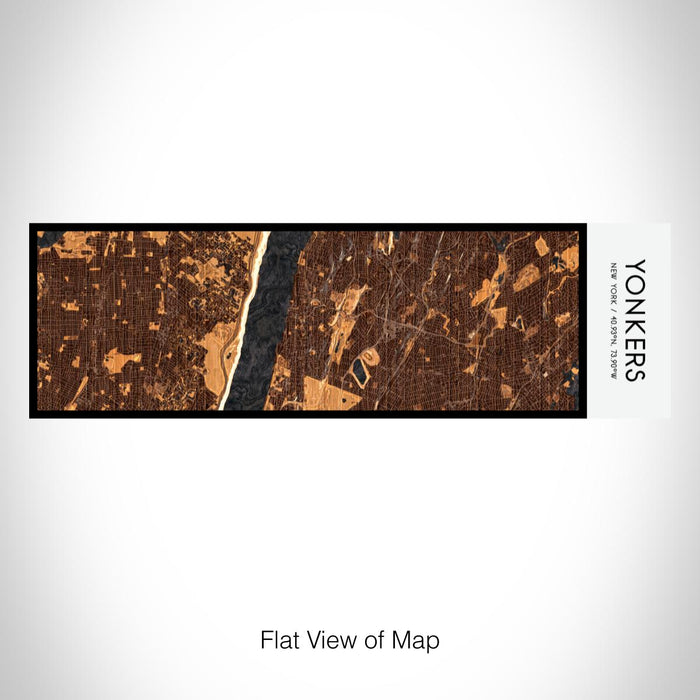 Rendered View of Yonkers New York Map on 10oz Stainless Steel Insulated Cup in Ember with Sliding Lid