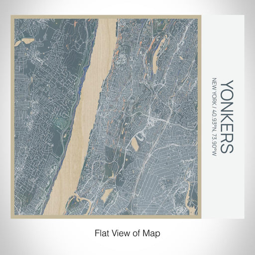 Rendered View of Yonkers New York Map on 17oz Stainless Steel Insulated Tumbler in Afternoon Map Style