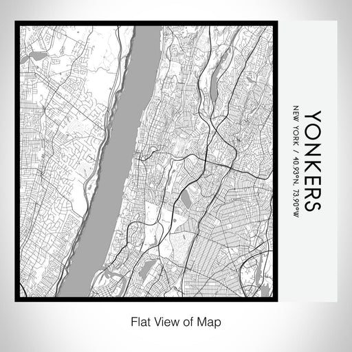 Rendered View of Yonkers New York Map on 17oz Stainless Steel Insulated Tumbler in Classic Map Style