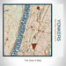 Rendered View of Yonkers New York Map on 17oz Stainless Steel Insulated Tumbler in Woodblock Map Style