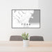 24x36 York Maine Map Print Lanscape Orientation in Classic Style Behind 2 Chairs Table and Potted Plant