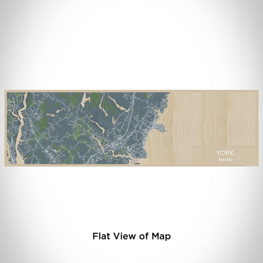 Flat View of Map Custom York Maine Map Enamel Mug in Afternoon