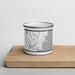 Front View Custom York Maine Map Enamel Mug in Classic on Cutting Board