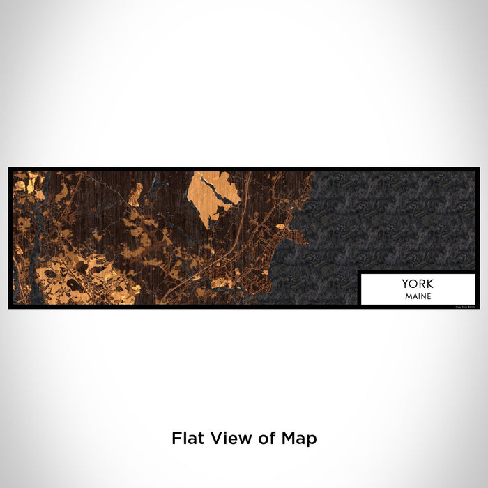 Flat View of Map Custom York Maine Map Enamel Mug in Ember
