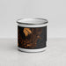 Front View Custom York Maine Map Enamel Mug in Ember