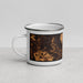 Left View Custom York Maine Map Enamel Mug in Ember