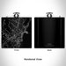 Rendered View of York Maine Map Engraving on 6oz Stainless Steel Flask in Black