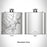 Rendered View of York Maine Map Engraving on 6oz Stainless Steel Flask