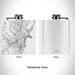 Rendered View of York Maine Map Engraving on 6oz Stainless Steel Flask in White